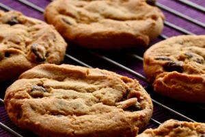 Close-Up of Delicious Homemade Chocolate Chip Cookies