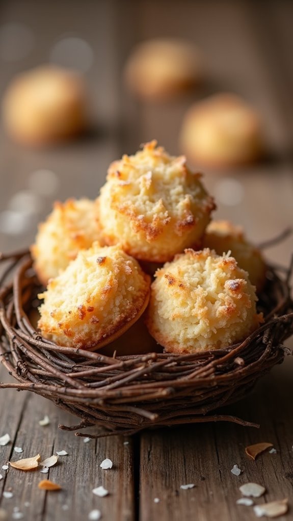 Coconut Nest Macaroons coconut filled sweet treats